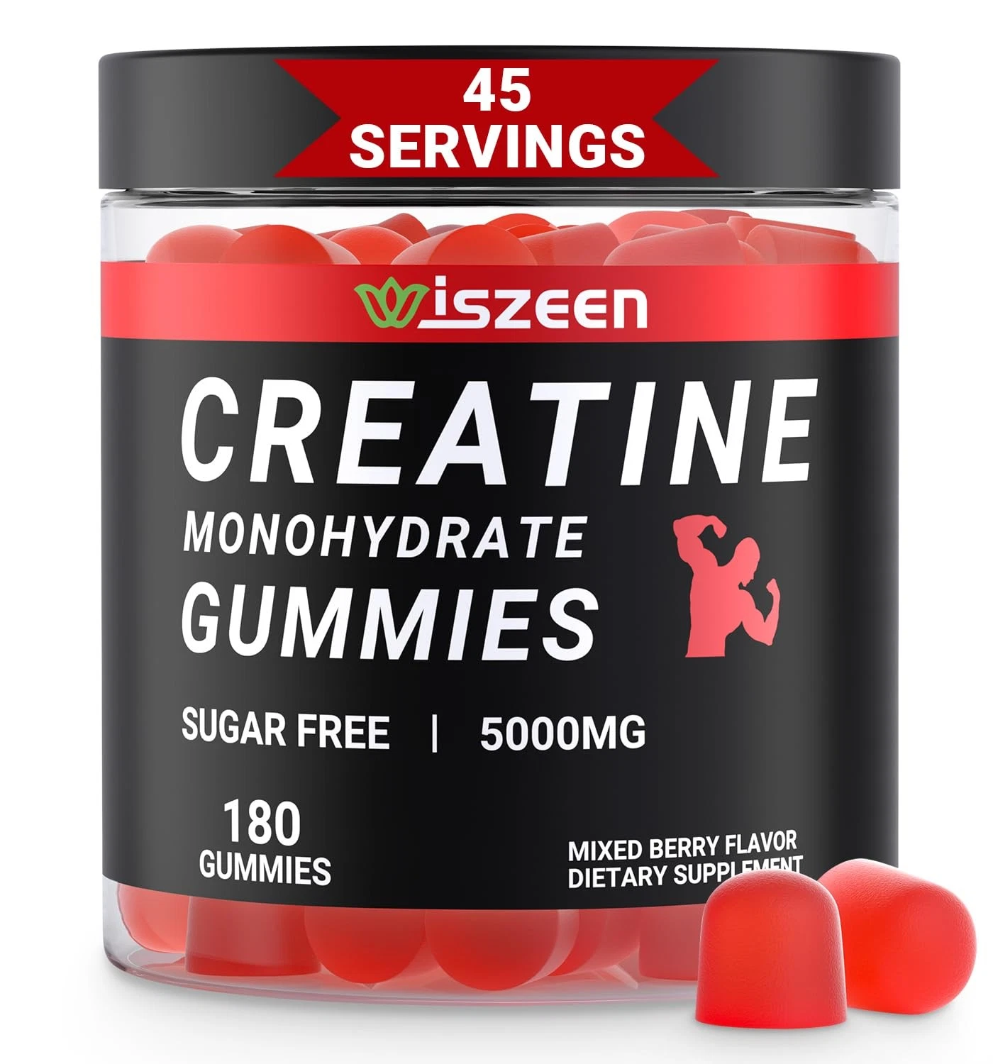 Wiszeen Creatine Monohydrate Gummies - 45 Servings - Creatine Monohydrate Gummy