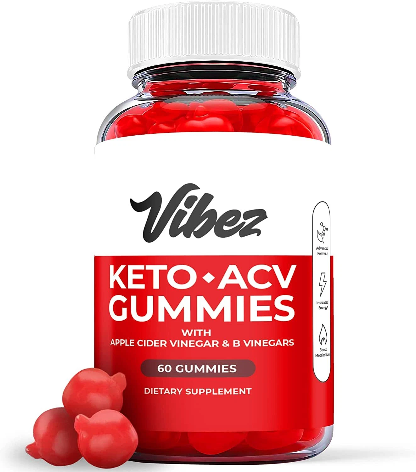1 Pack - Vibez Keto ACV Gummies, Weight Loss, Appetite Suppressant-60 Gummies