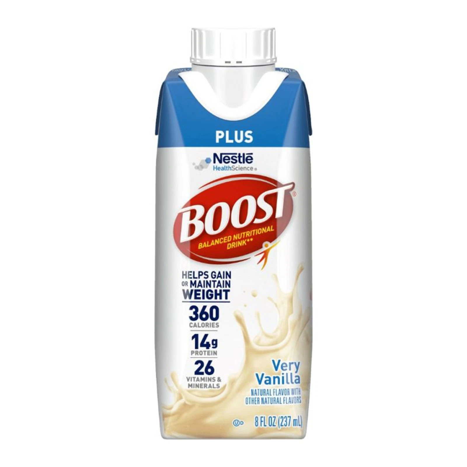 Nestle Boost Plus Balanced Nutritional Drink Creamy Strawberry 8 oz Carton 6 Ct