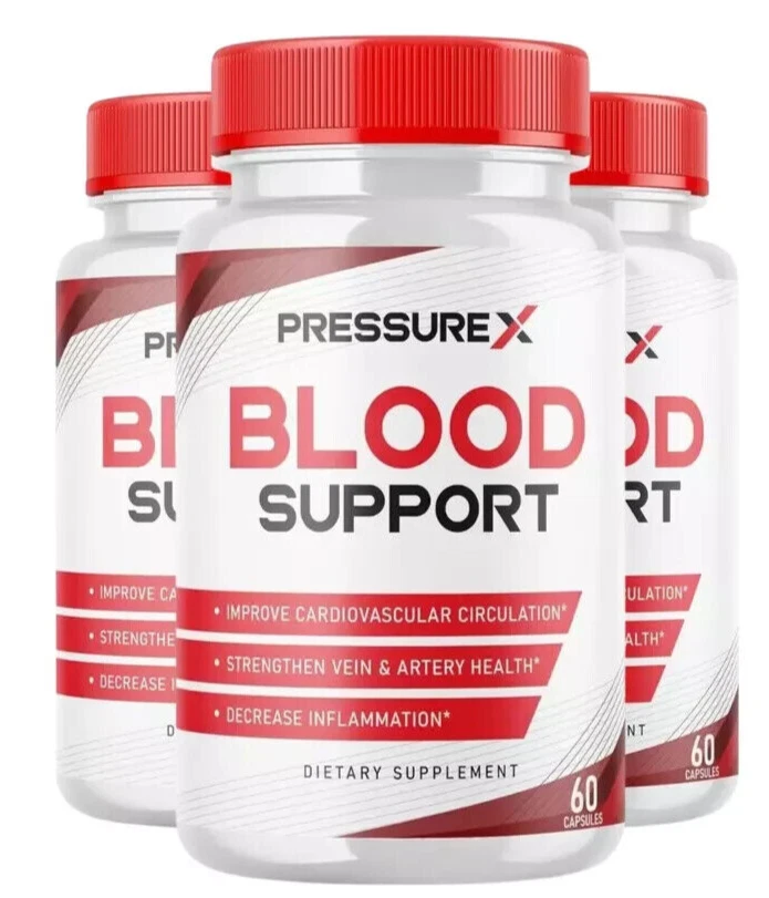 (3 PACK) PressureX Blood Support Nerve Health Supplements (180 Capsules)