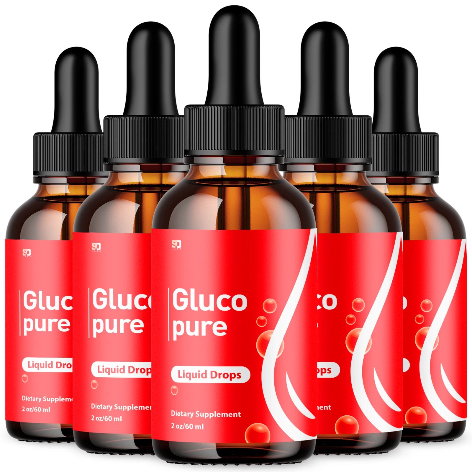 Gluco Pure Blood Drops - Support Blood Health & Balanced Lifestyle - 5 Pack