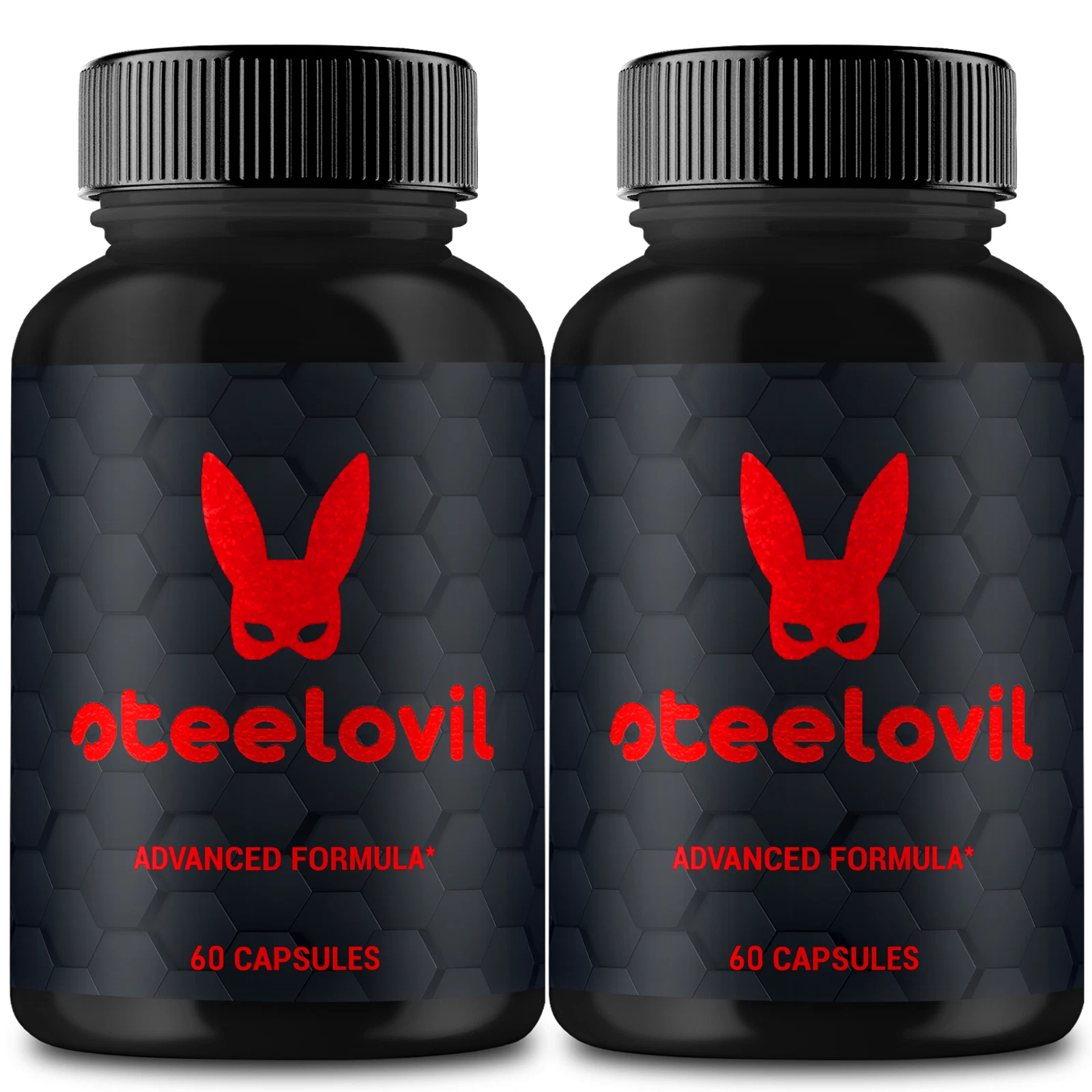 (2 Pack) Steelovil for Men, Maximum Strength Pills for Advanced Stamina & Drive