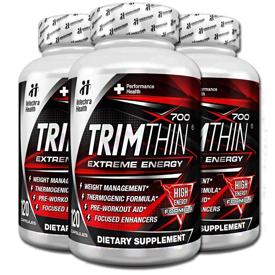 TRIMTHIN X700 - 3 Bottle Pack! Triple Energizers Weight Management Diet Pills