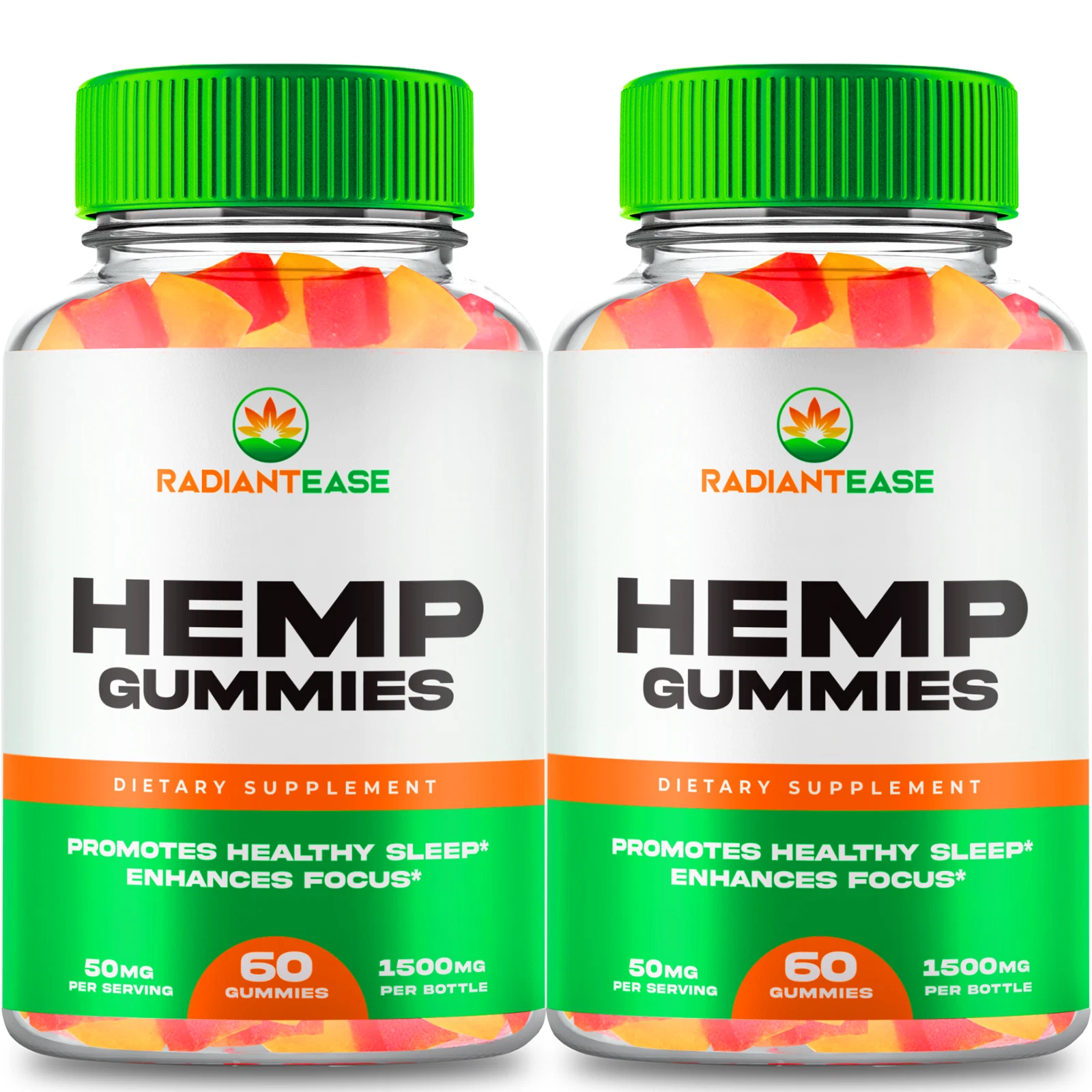 (2 Pack) Radiant Ease Gummies, Health & Wellness Support Gummy (120 Gummies)