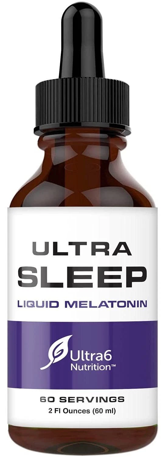 Ultra6 Nutrition Melatonin Drops with Valerian Root - Liquid Melatonin Sleepi...