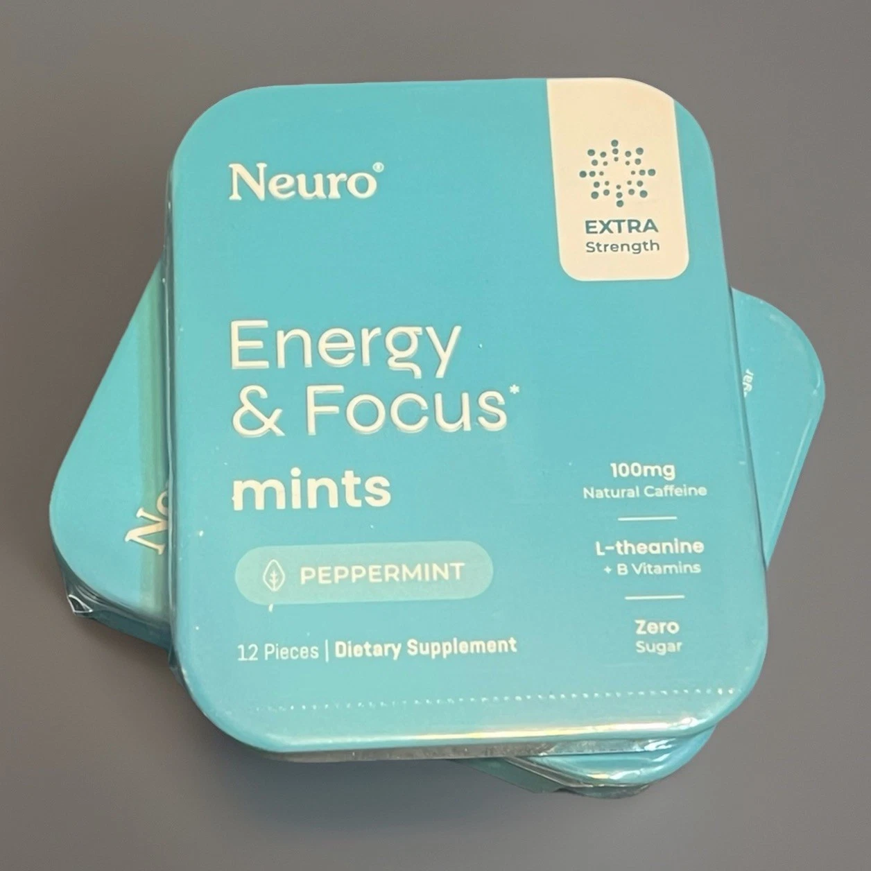 Neuro Mints EX STRENGTH L-theanine B12 Nootropics Caffeine 2pk 24pc Energy Focus