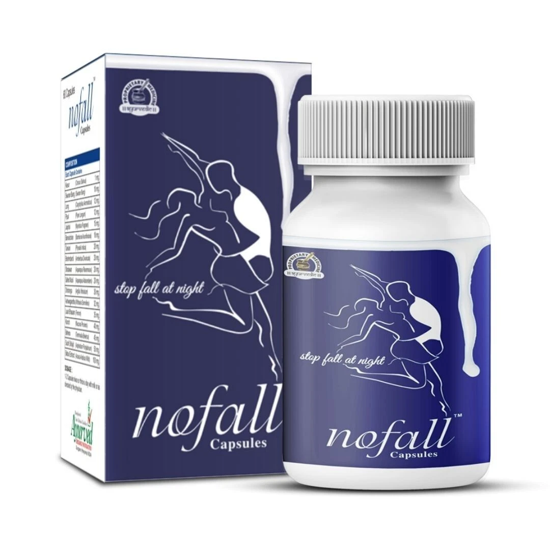 No Fall Capsules Natural Support for Men's Wellness & Nightfall Control by Ayush