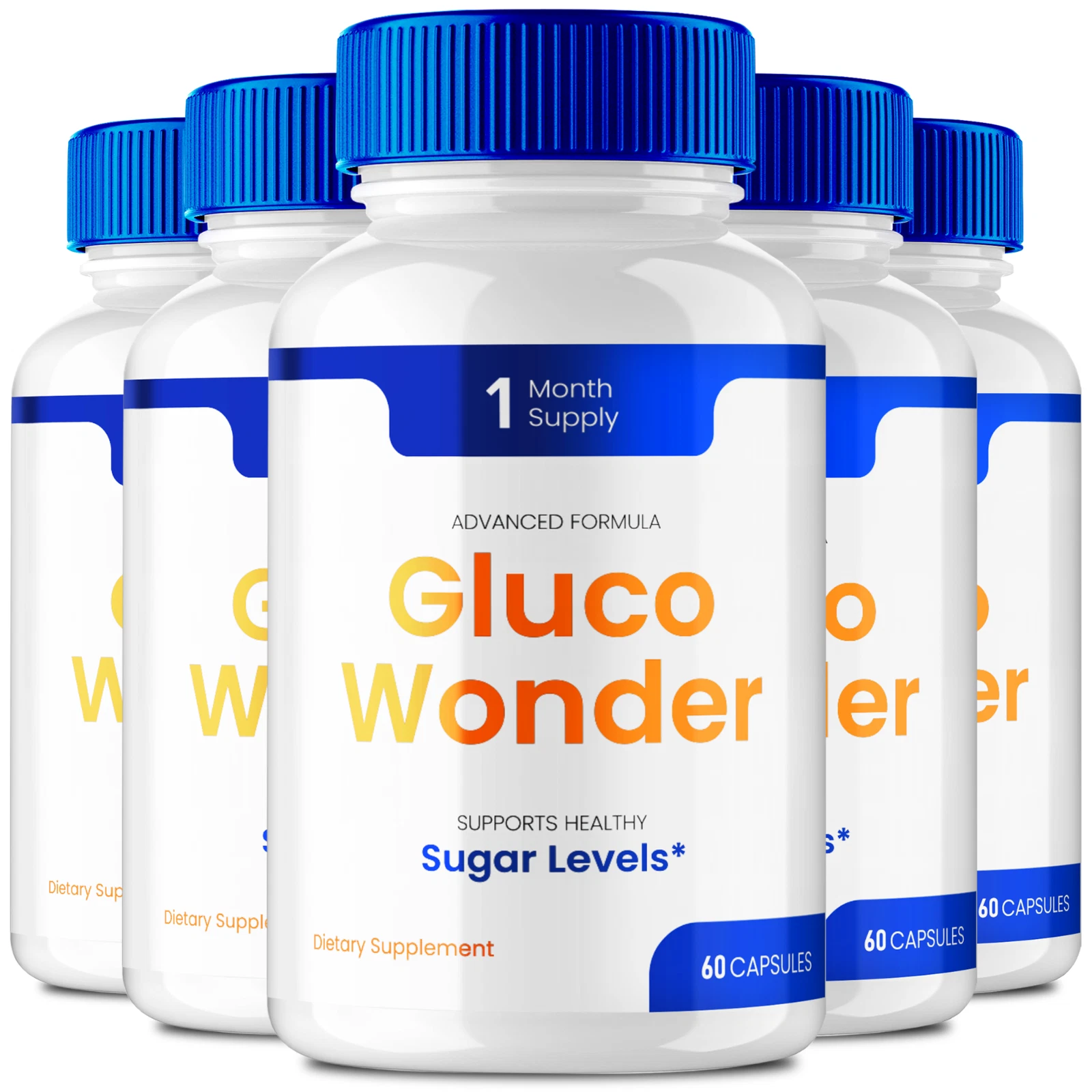 (5 Pack) Gluco Wonder Blood Capsules, Healthy Circulation & Stable Levels Pills