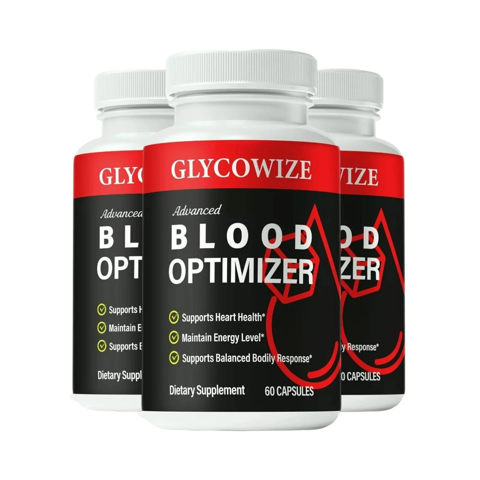 3-Pack Glycowize Blood Optimizer - Glyco Wize Blood Support Pills (180 Capsules)