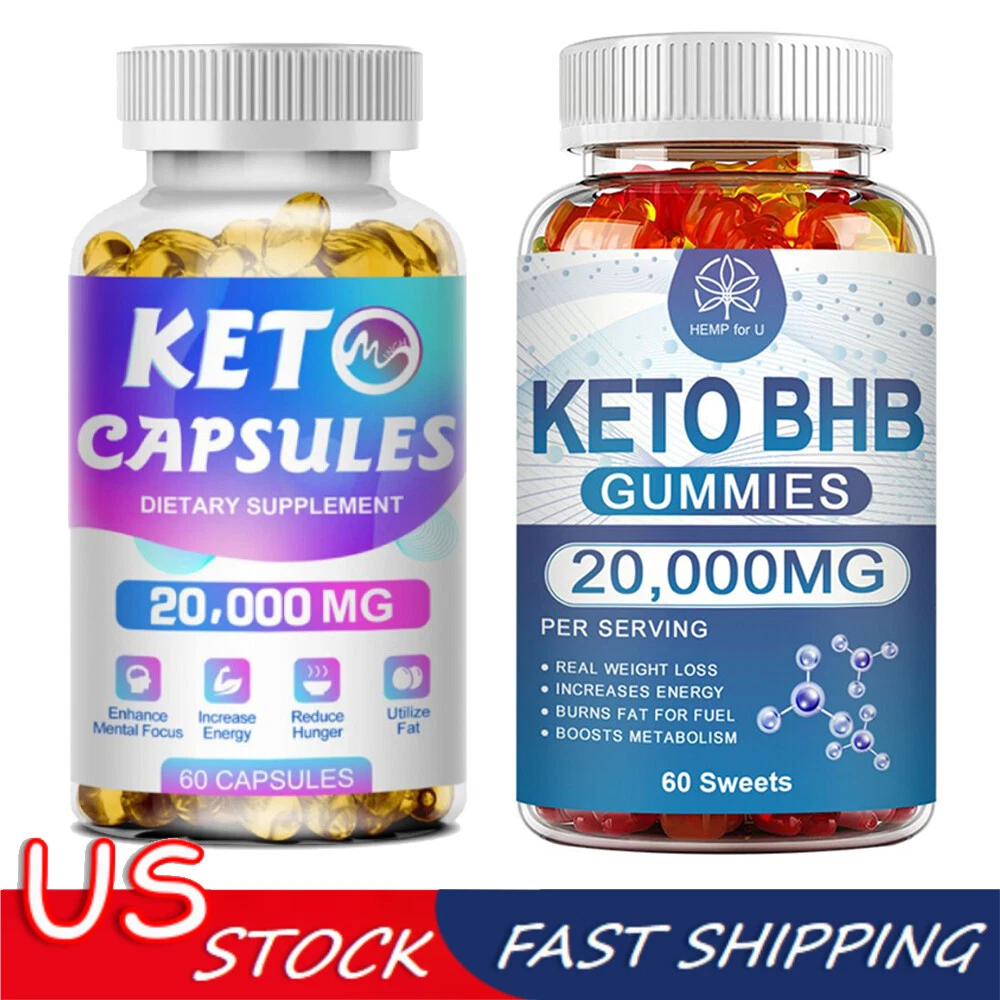 Keto BHB Gummies 20000MG Advanced Weight Loss Fat Burner Detox Keto Diet Pills