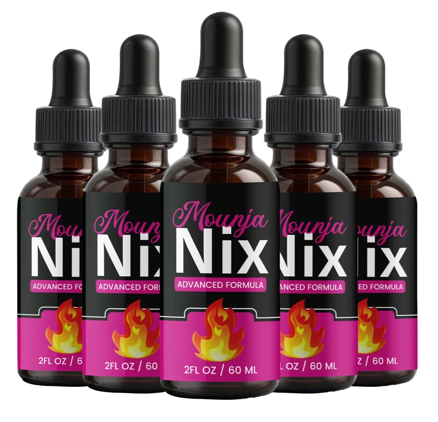 (5 Pack) Mounja Nix Weight Loss Drops, MounjaNix Advanced Fat-Burning Support