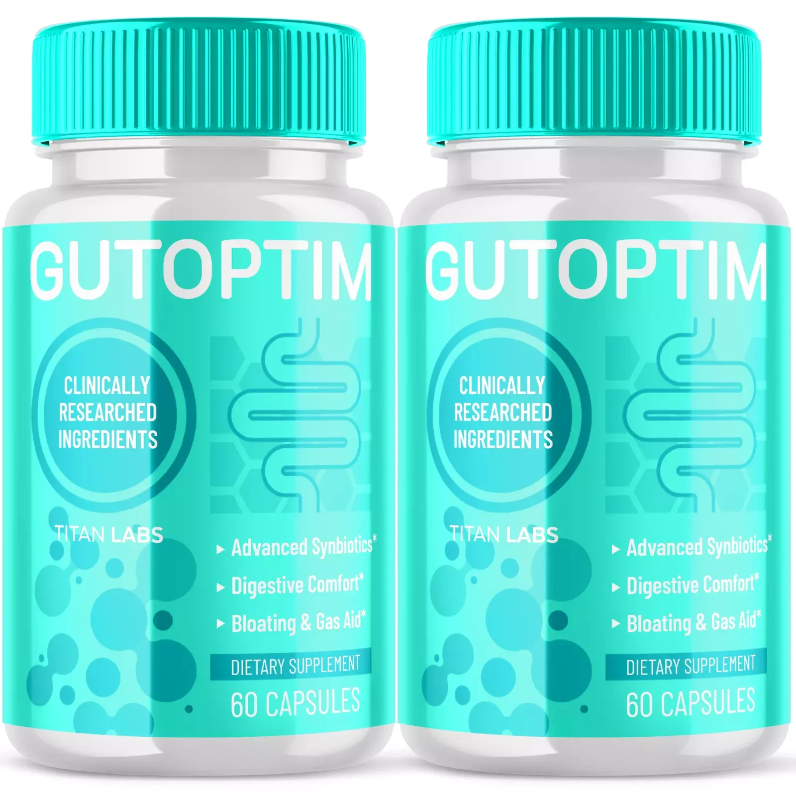 Gutoptim Probiotic Gut Health - Boosts Digestion, Relieves Bloating (2 Pack)
