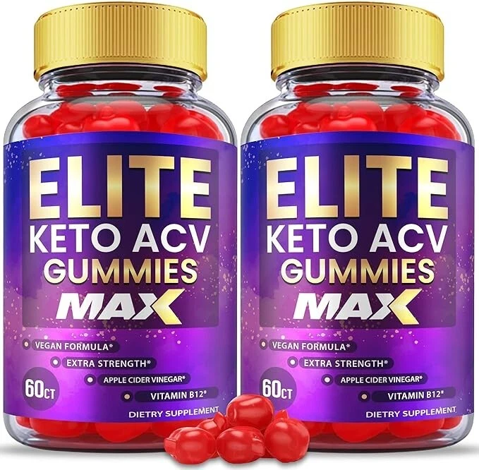 Elite Keto ACV Max Weight Loss Strength Formula Supplement (120 Gummies) 2-Pack