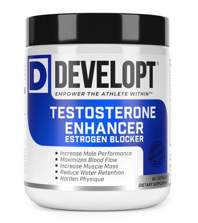 Testosterone Booster Enhancer Estrogen Blocker Muscle Builder DEVELOPT 60 Ct