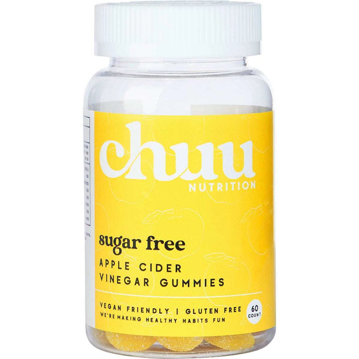 Chuu Nutrition Apple Cider Vinegar Gummies Sugar Free 60pcs