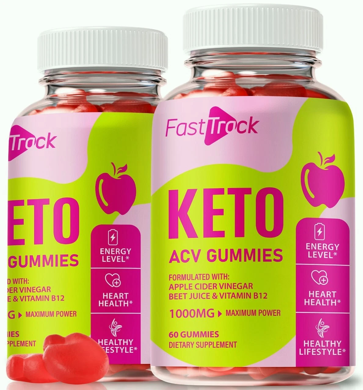 (2 Pack) Fast Track Keto ACV Weight Loss Gummies, FastTrack for Energy