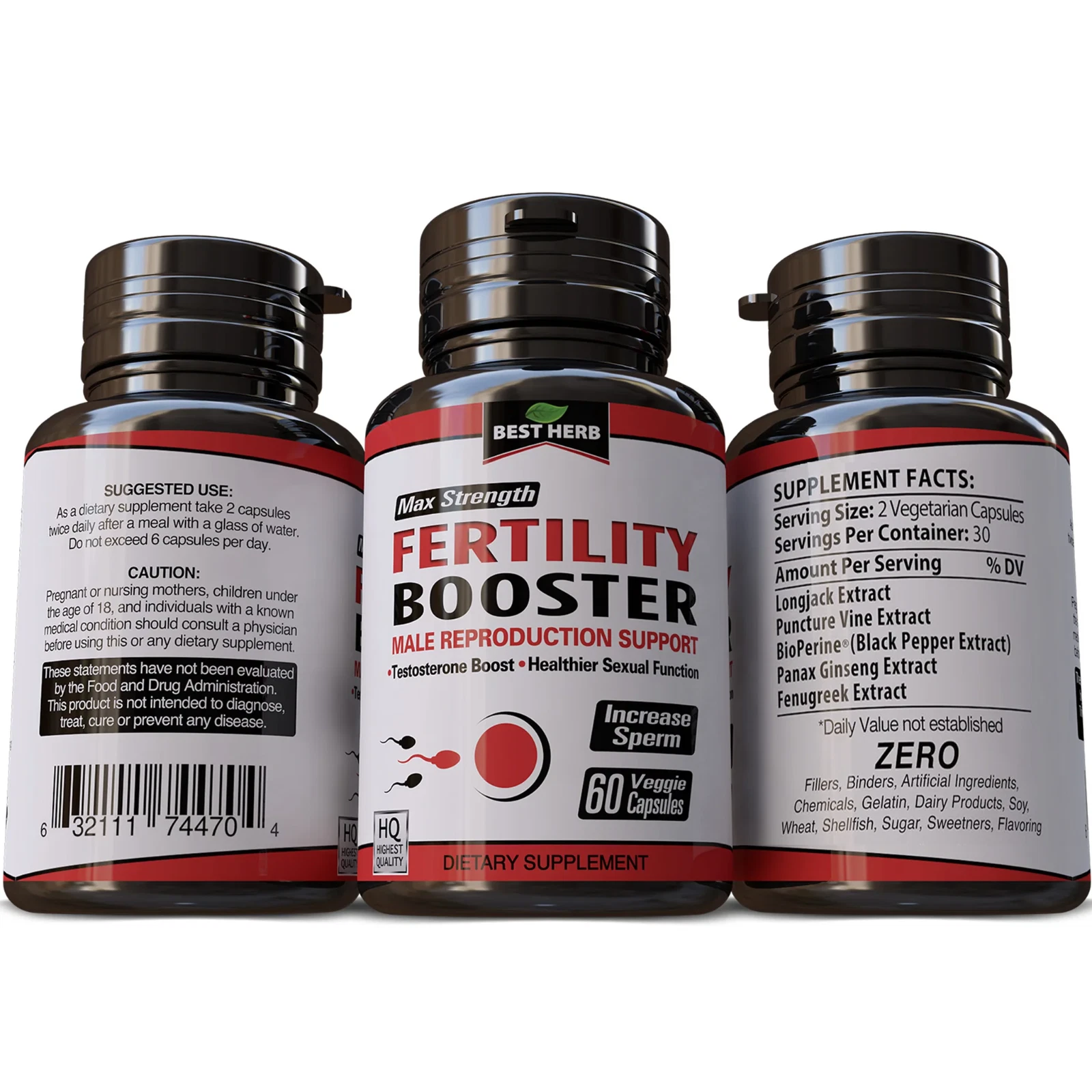 10x FERTILITY BOOSTER CONCEPTION AID MALE SUPPORT INCREASE SPERM MOTILITY VOLUME