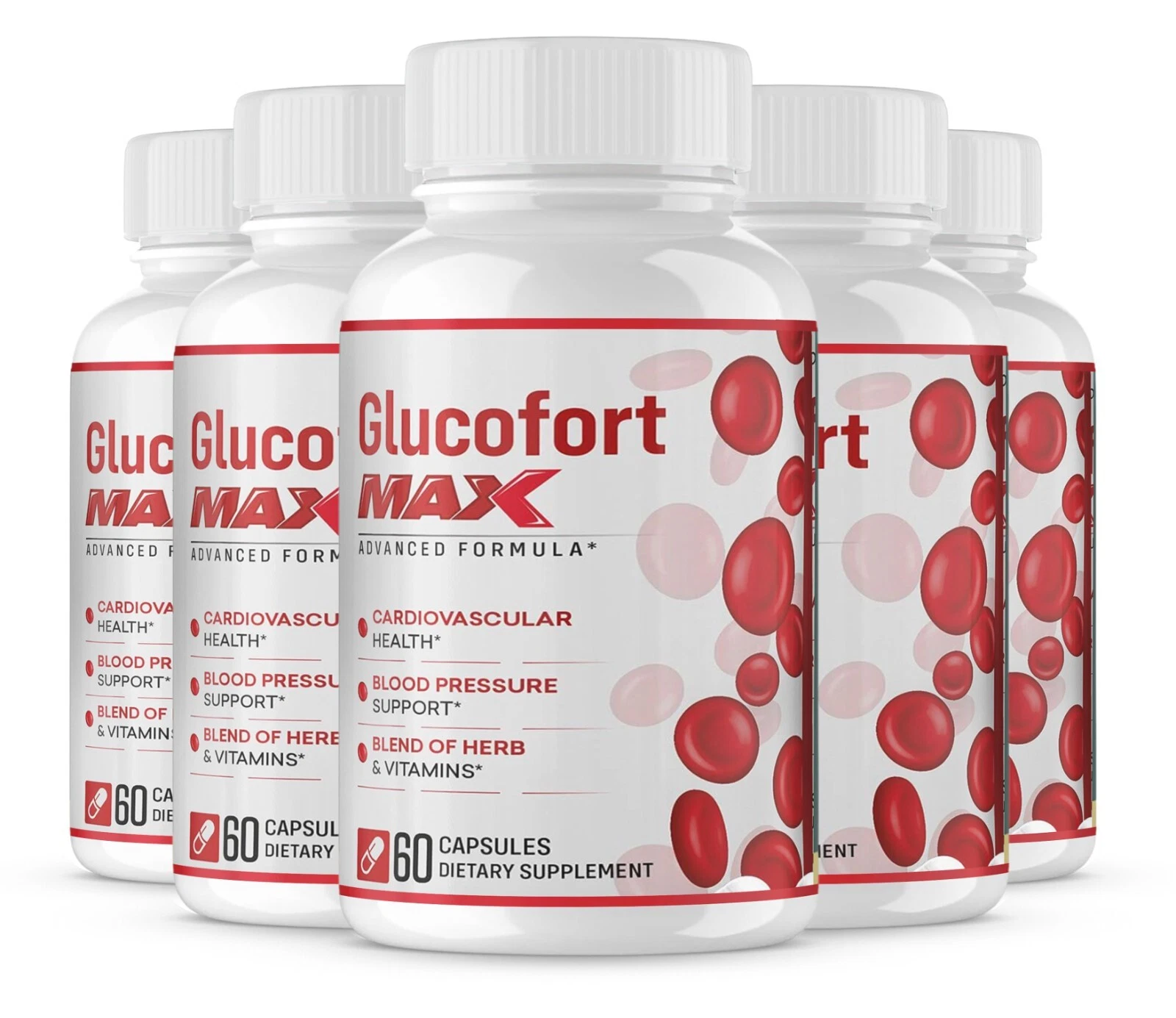 Glucofort Max Advanced Blood Sugar Support Supplements (300 Capsules) 5-Pack