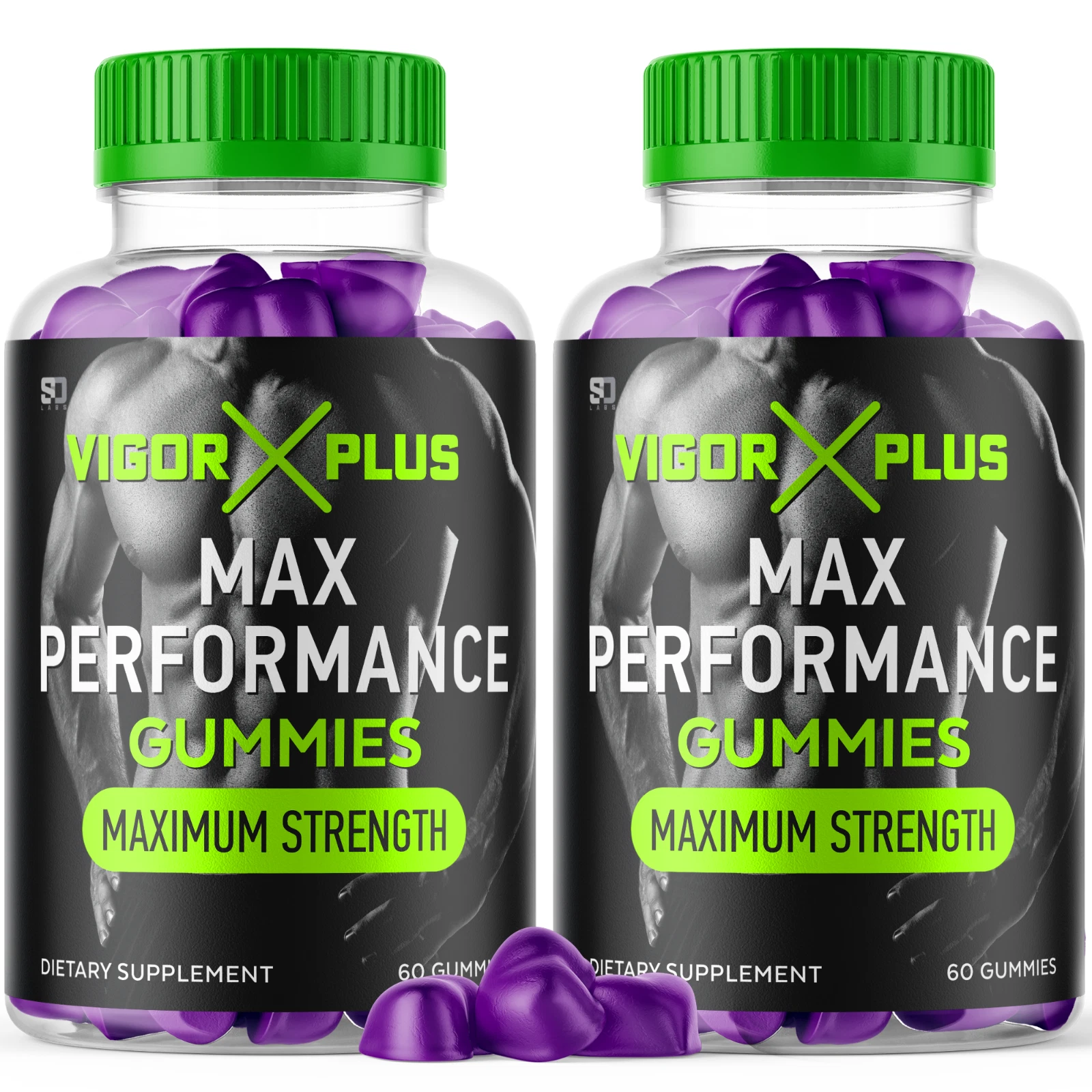 (2 Pack) Vigor Plus Gummies For Men - Advanced Formula Supplement - 120 Gummies