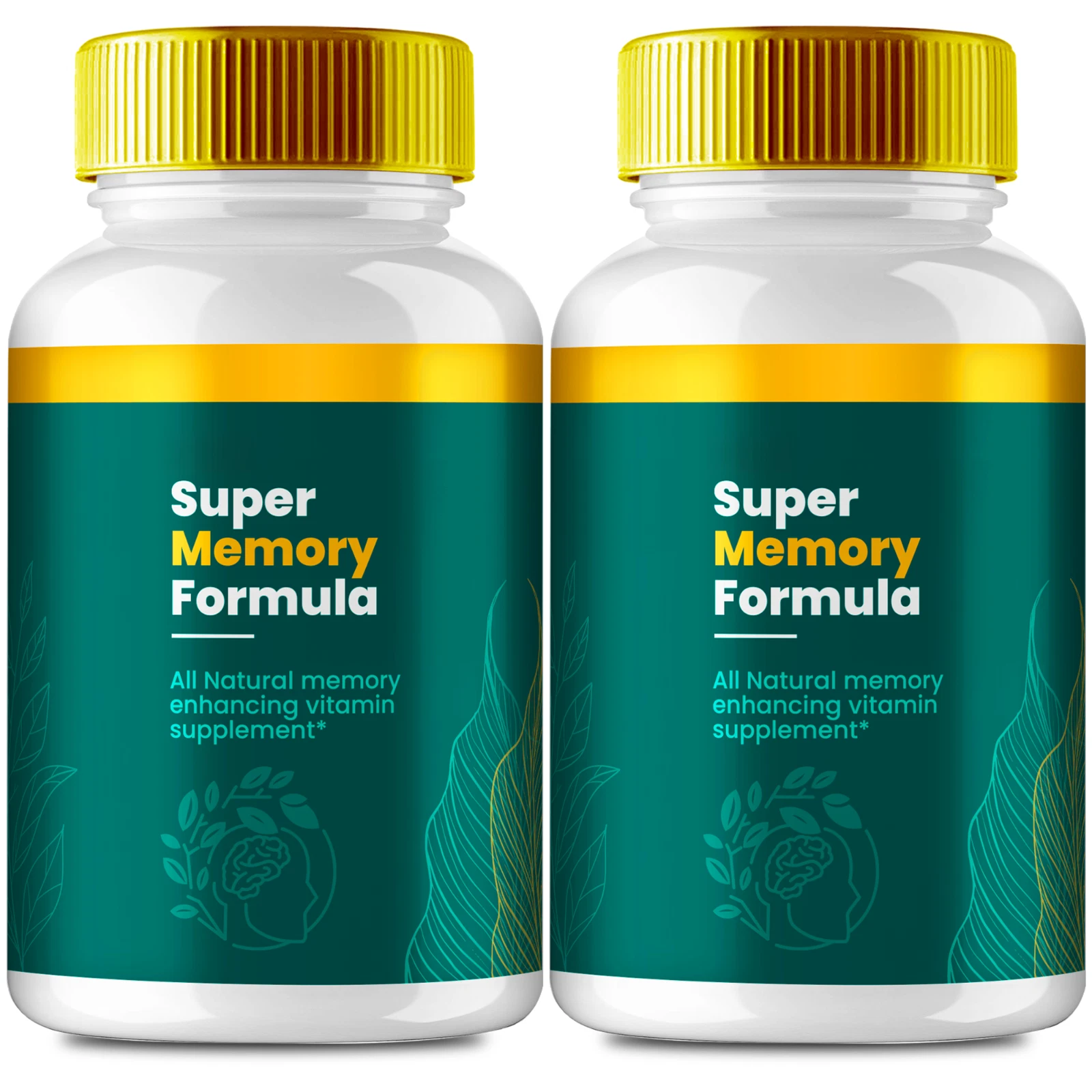 (2 Pack) Super Memory Formula Capsules, Brain Supplements Pills (120 Capsules)