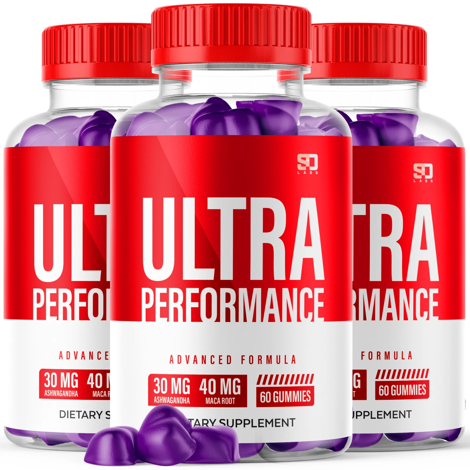 (3 Pack) Ultra Performance Gummies For Men - Advanced Formula Vitamin Supplement