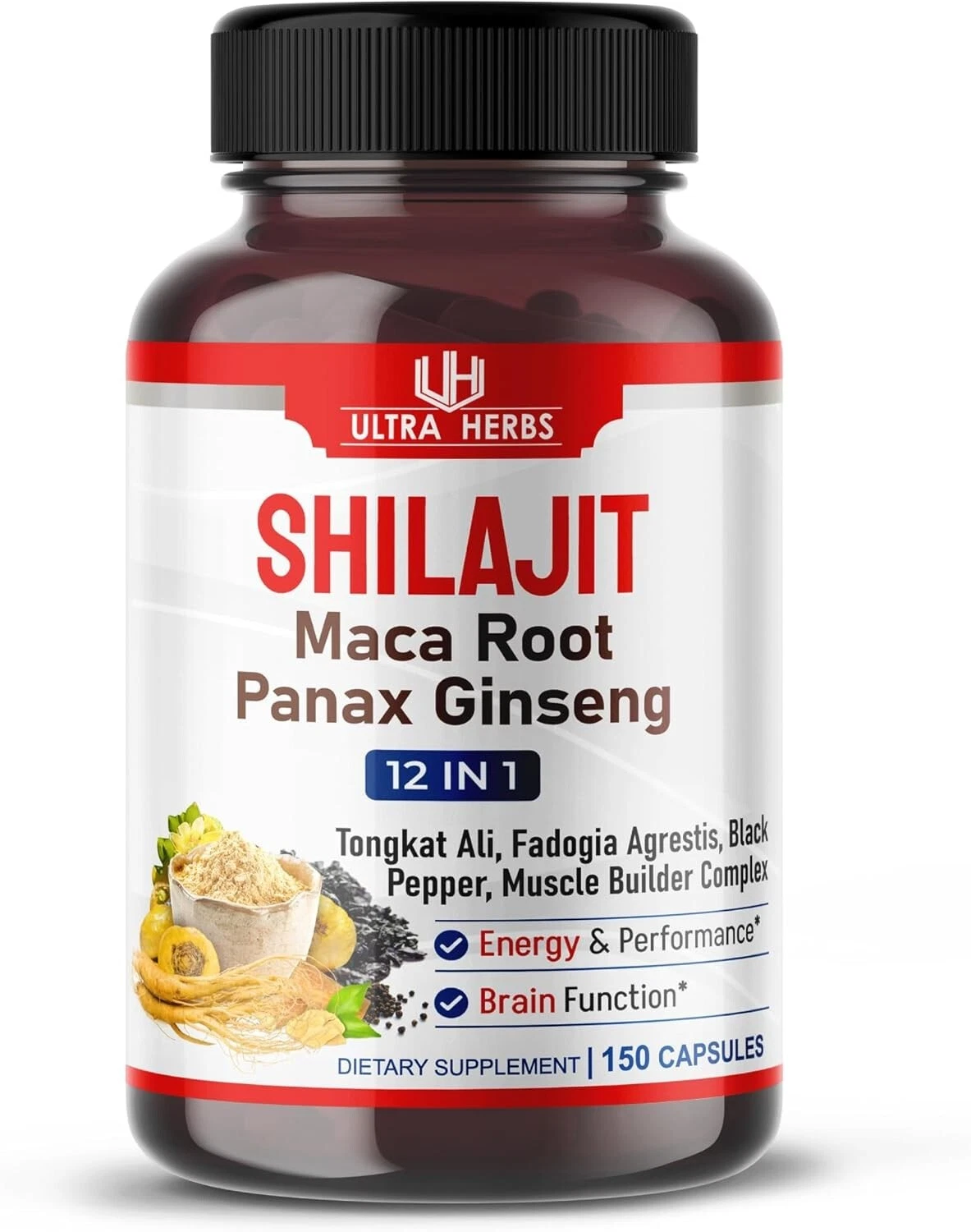 Shilajit Pure Himalayan 21,800mg - Energy Booster 85% Fulvic Acid, Maca Root USA