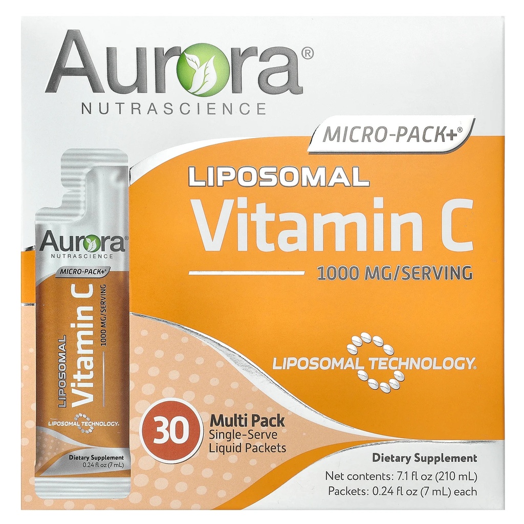 Micro-Pack+ Liposomal Vitamin C, 1,000 mg, 30 Single-Serve Liquid Packets, 0.24