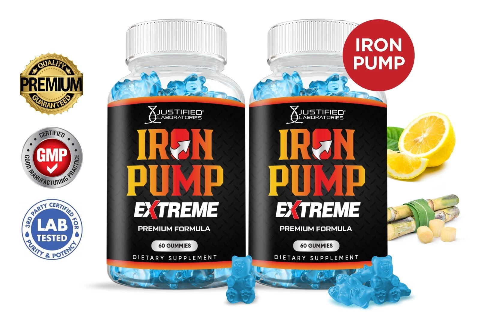Iron Pump Male Enhancement Extreme Gummies 1393MG 120 Gummys
