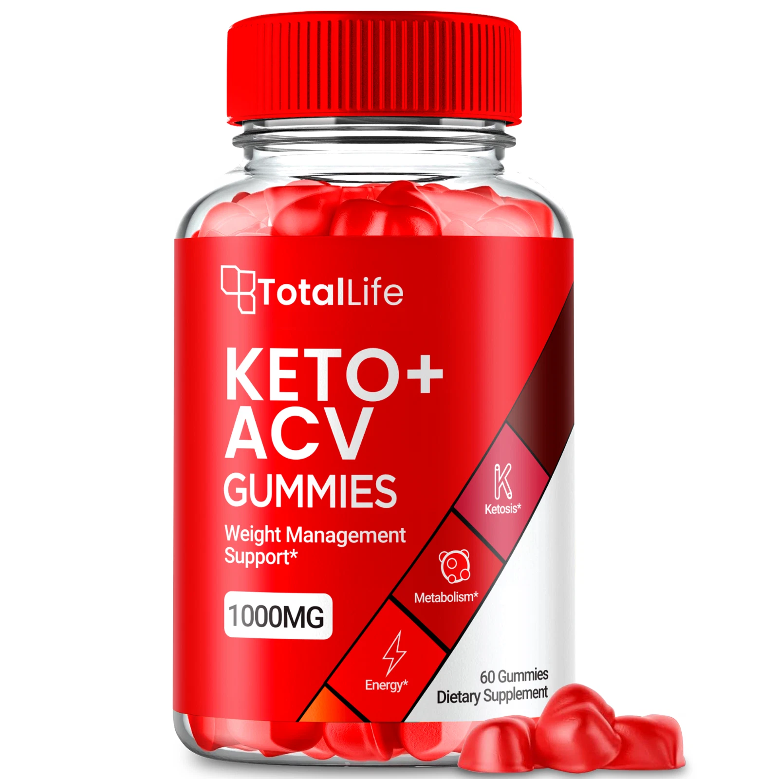 Total Life Keto ACV Gummies, TotalLife Weight Loss Gummy (120 Gummies)