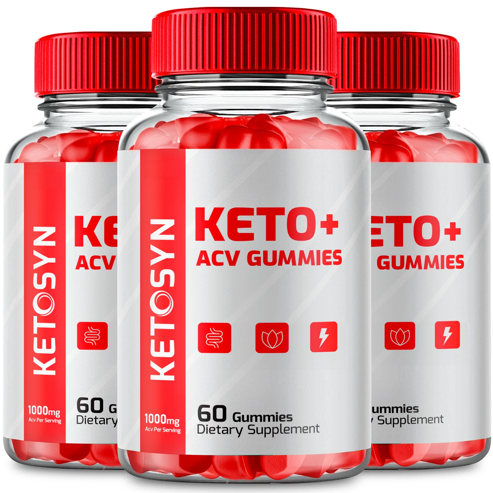 (3 Pack) Ketosyn Keto ACV Gummies, Ketosyn ACV Gummies Weight Loss (180 Gummies)