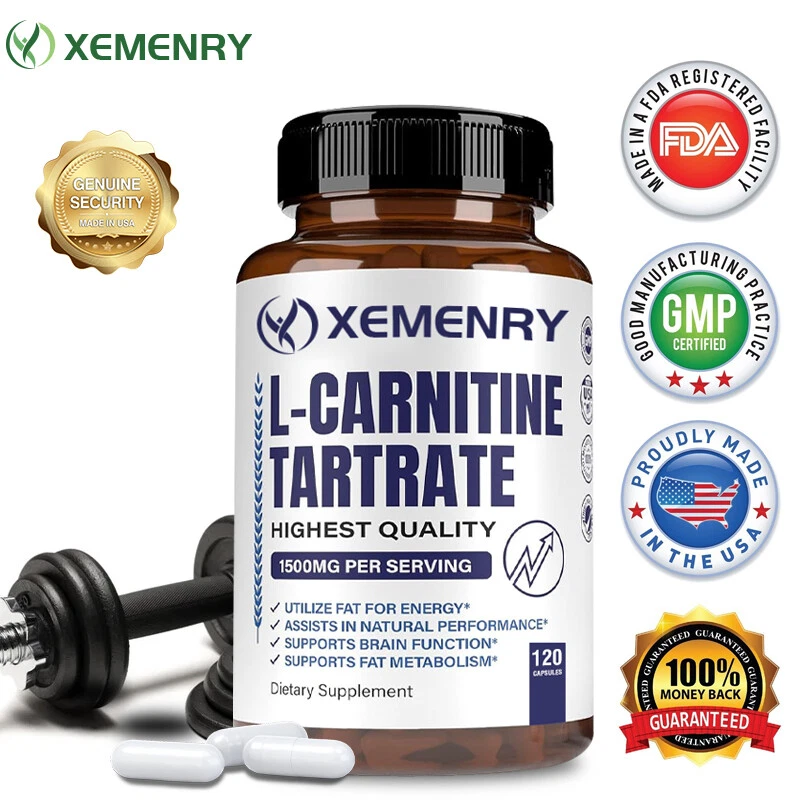 L-Carnitine Tartrate 1500mg - Fat Burner, Weight Loss, Muscle Gain -L-Carnitine