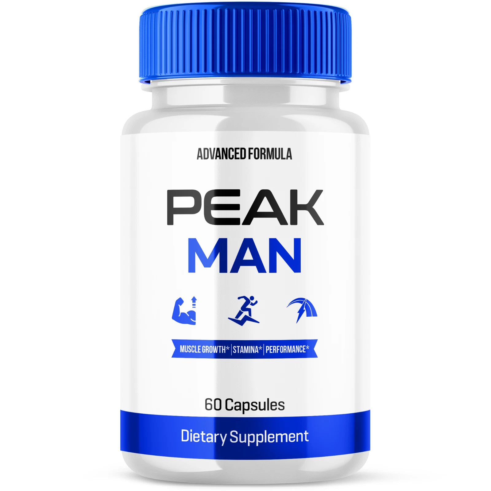 Peak Man Advanced Supplement Pills for Men with Natural Ingredients 60 Capsules