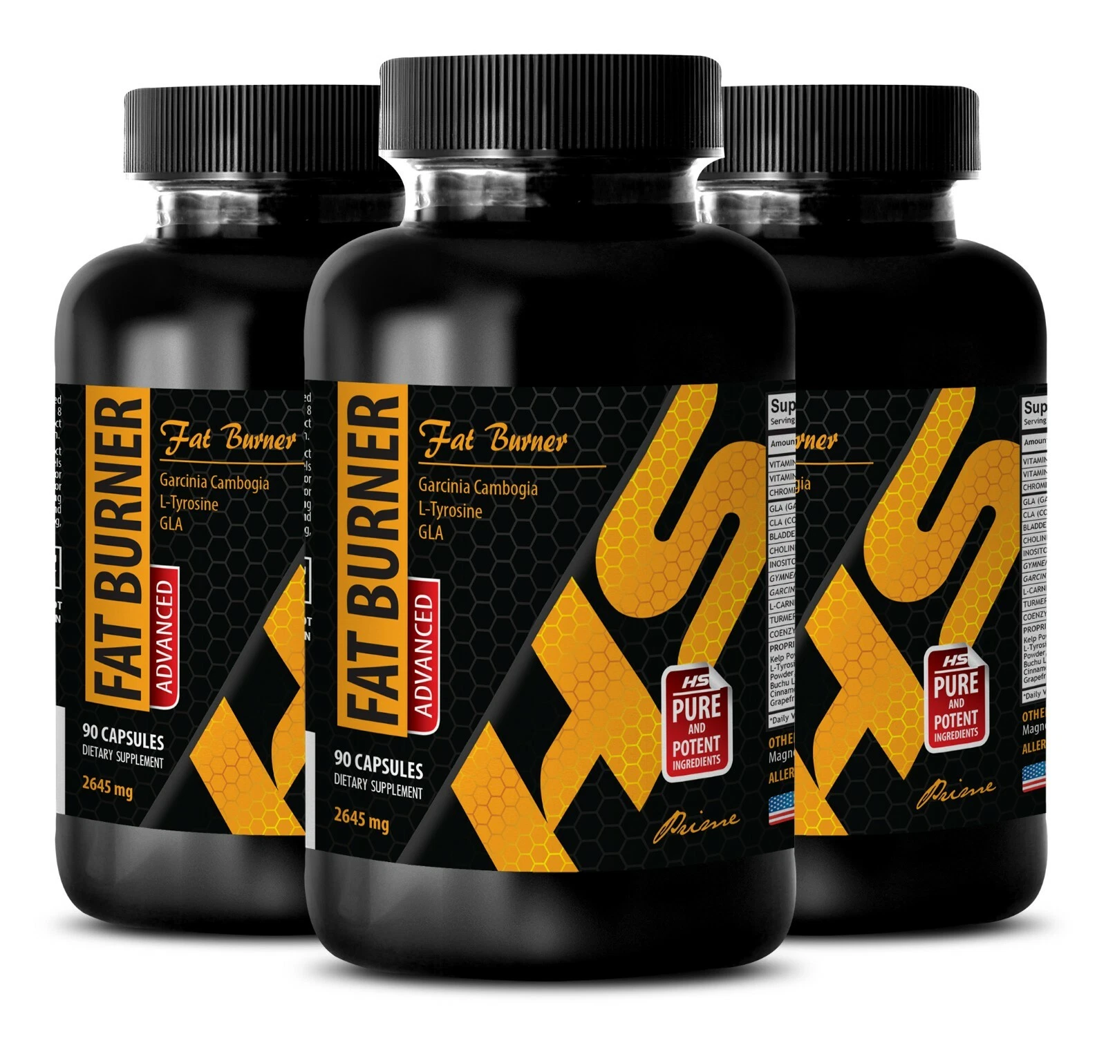 Fat Burning Pills - EXTREME FAT BURNER - natural weight loss 3 Bottle 270 Caps