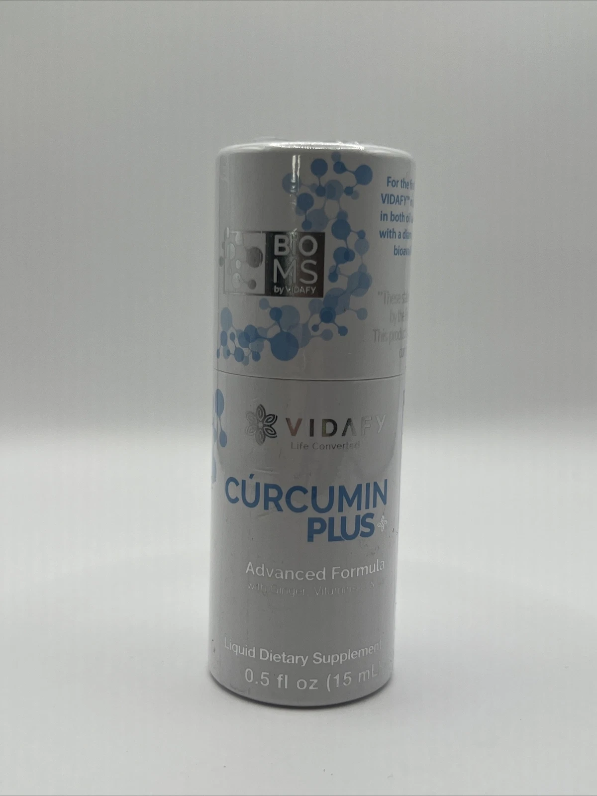 Vidafy Curcumin Plus+ Advanced Formula 0.5 oz - New / Sealed! BiOMS Exp 4/2026