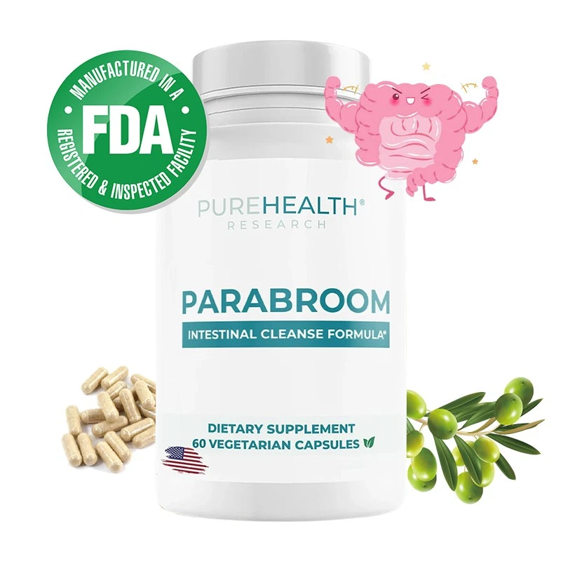 Parabroom Detox Formula - Wormwood Supplement with Black Walnut, Papain,Turmeric
