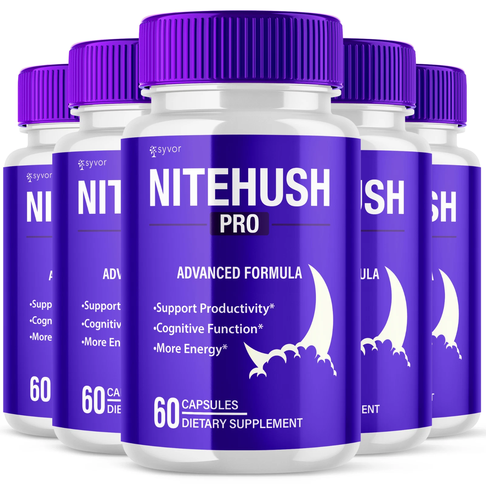 Nitehush Pro Nootropic Capsules Advanced Formula Brain Health Support 300 Caps