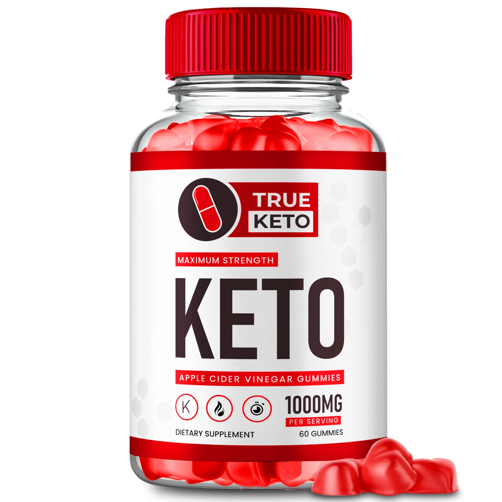 True Keto ACV Gummies, TrueKeto Weight Management Gummies (60 Gummies)