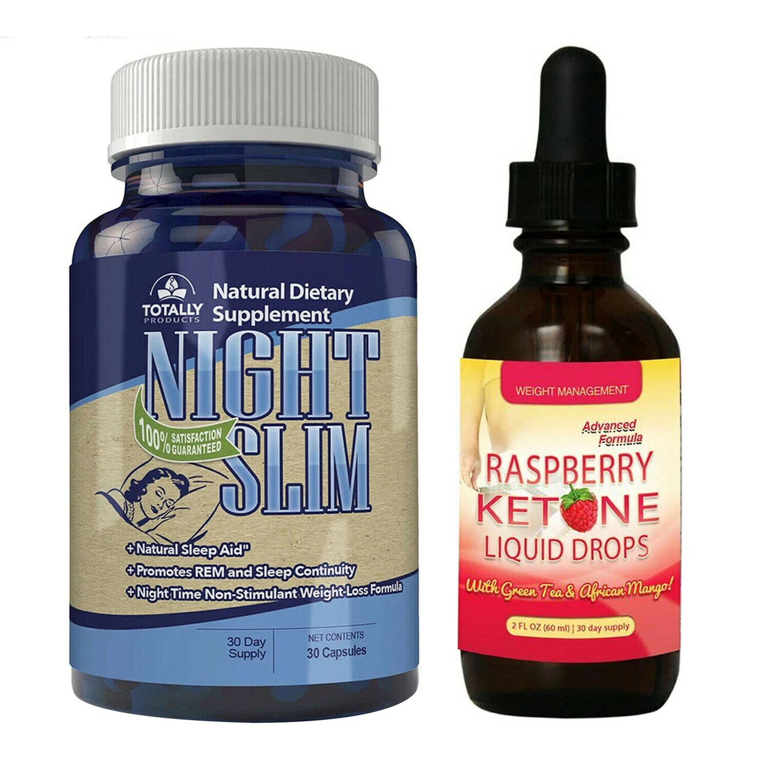 Night Slim Body Burner Capsules Raspberry Ketone Liquid Fat Born Drops Combo PK