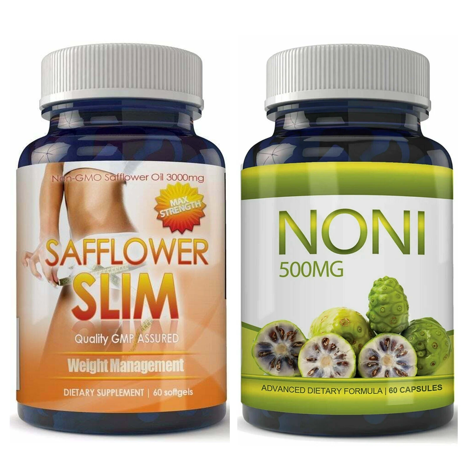 Safflower Oil Slim Weight Loss Diet Pills & Noni Fruit Immune Health Supplements