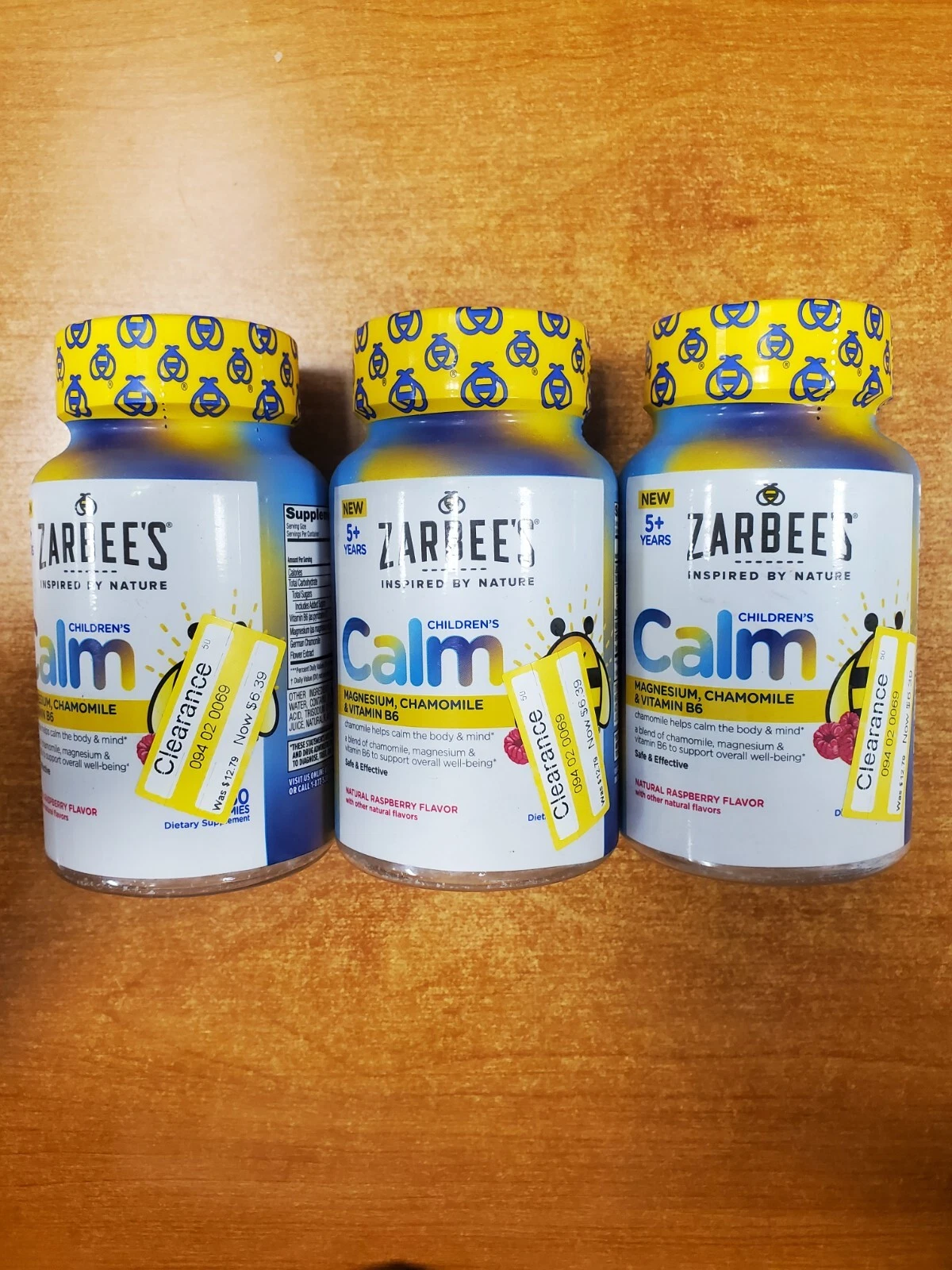 3 Pk: Zarbee's Children's Calm 30 Gummies Ea. Raspberry Flavor Exp. 8/31/25 E6C