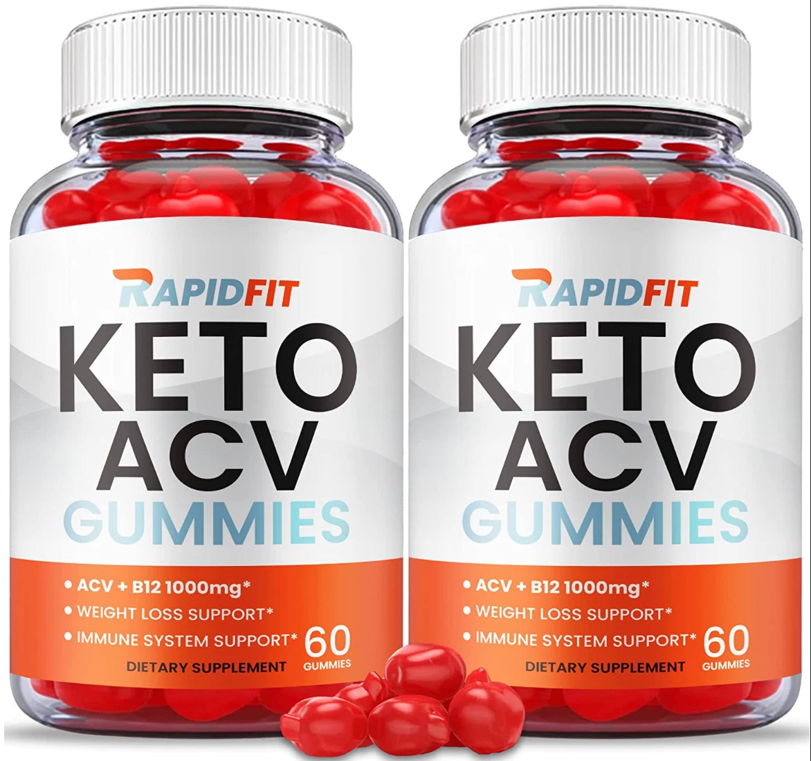 (2 BOTTLES) OFFICIAL* Rapid Fit Keto ACV Gummies: Weight Loss Supplement