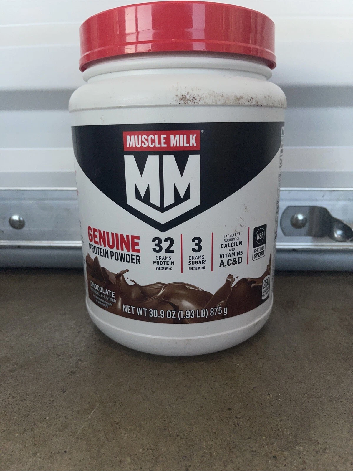 Muscle Milk Genuine Protein Powder 1.93 lb 12 Servings Chocolate Flavor 10/2025