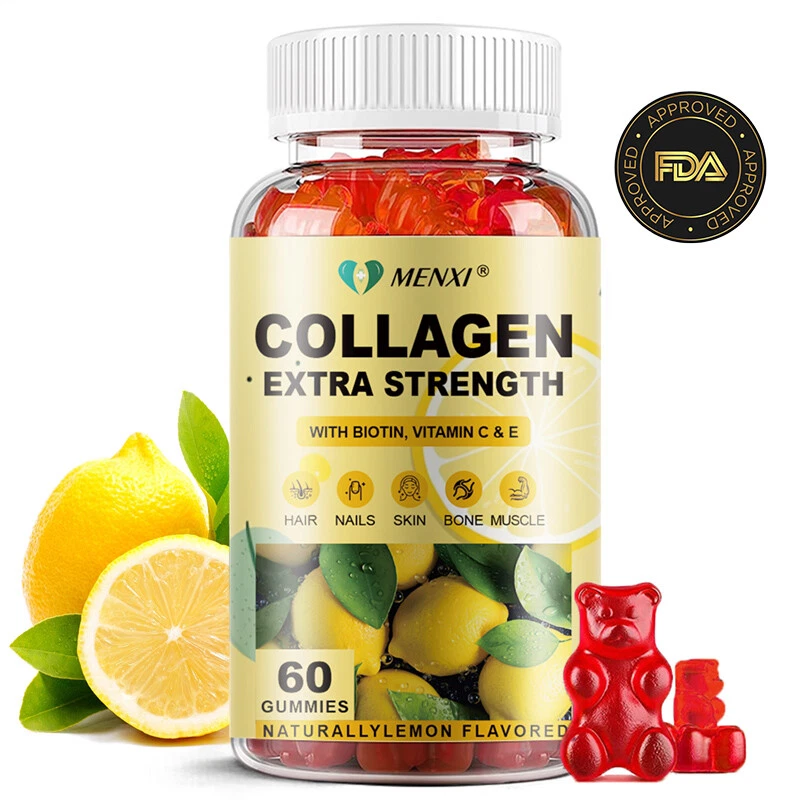 Collagen Gummies with Vitamin C, E, Zinc & Biotin Anti-aging Immune Health