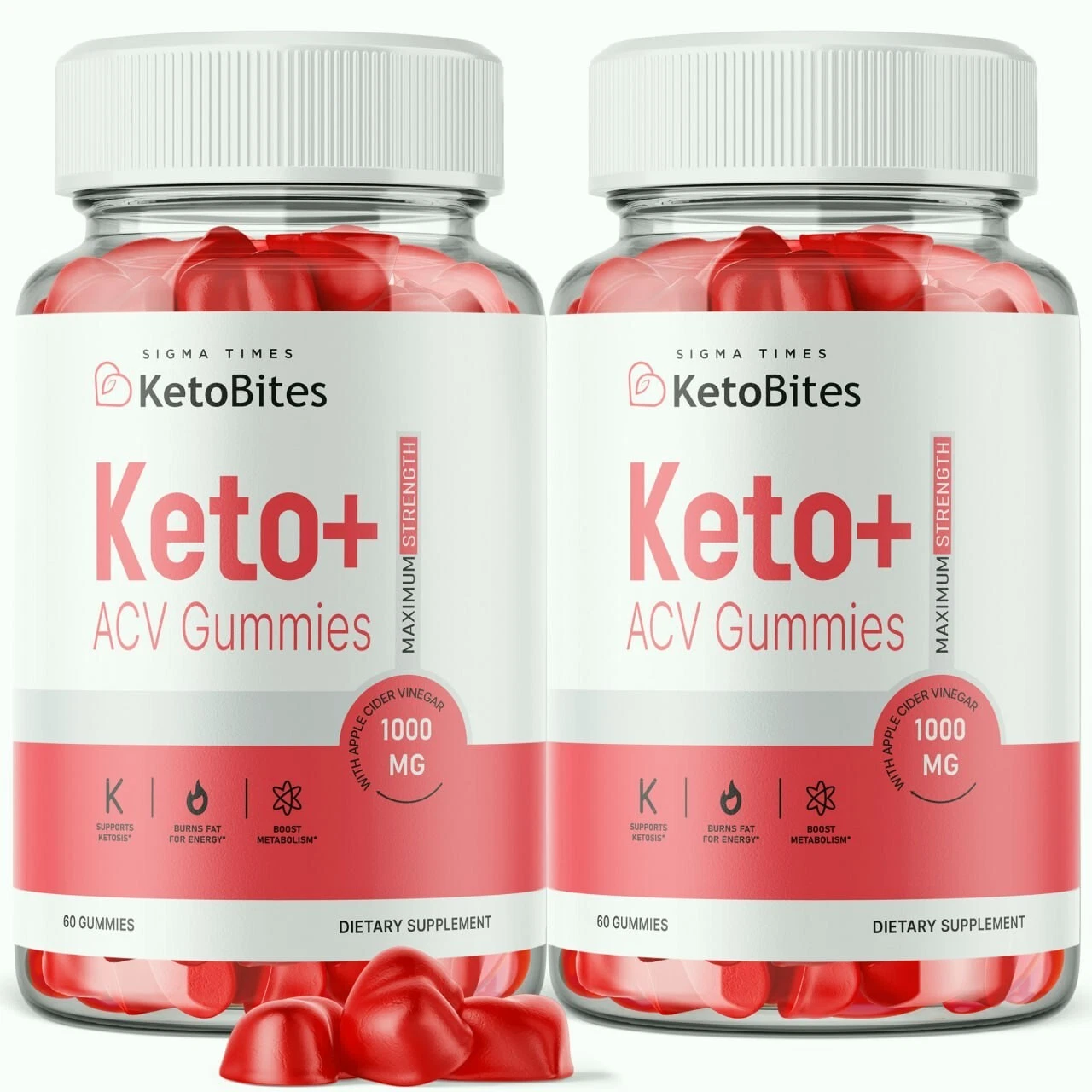 (2 Pack) Keto Bites, Keto Bites ACV Gummies, KetoBites Gummies For Weight Loss