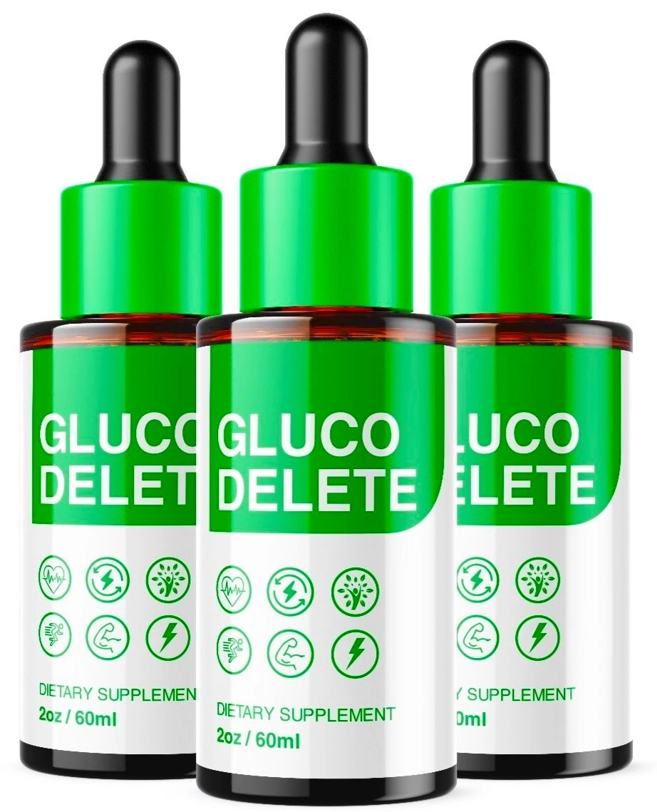 Gluco Delete Drops, Glucose Delete Supplement for Gluco Levels (3 Pack)