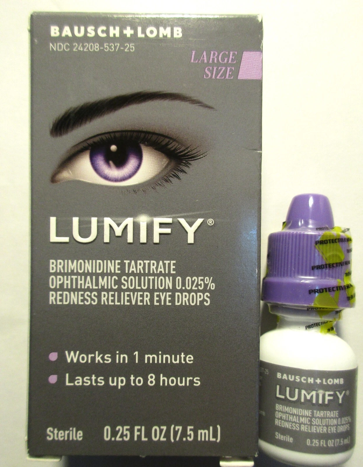 NEW Sealed Bottle Lumify Bausch & Lomb Redness Relief Eye Drops .25 oz Exp 5/27