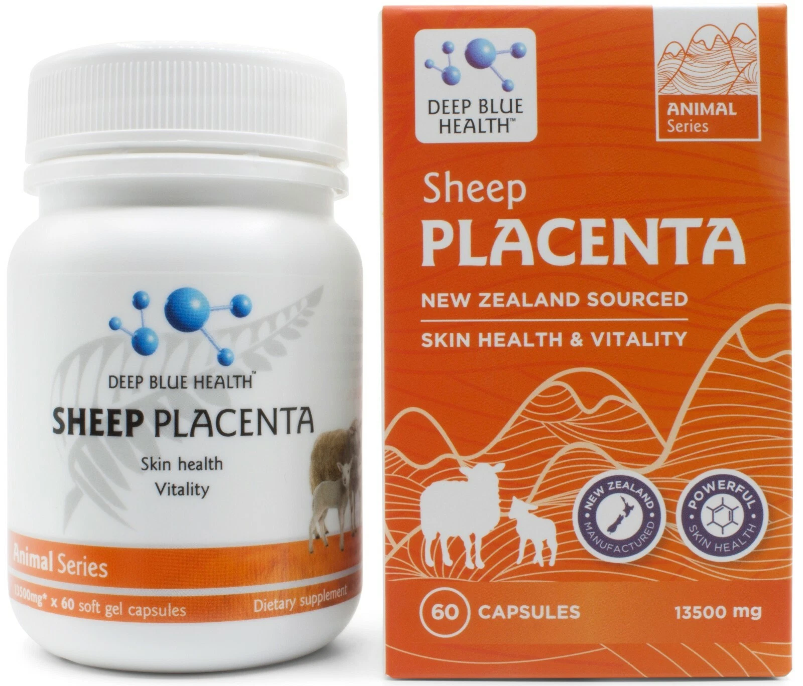 New Zealand Sheep Placenta Skin Health Anti-Aging Supplement - 13500mg x 60 Caps