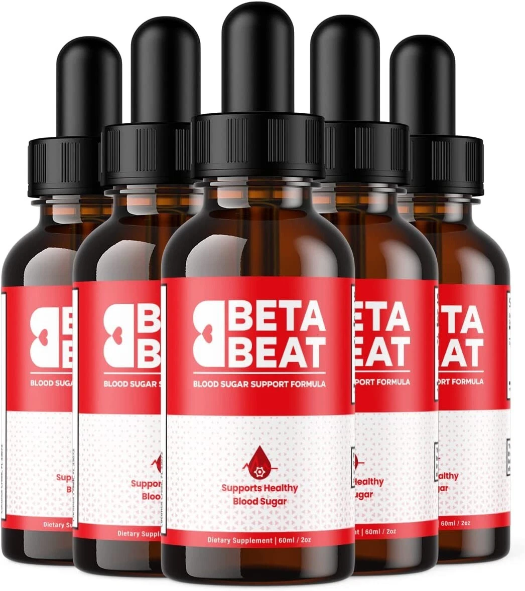 5 Pack - Beta Beat Drops - Support Healthy Blood Sugar Supplement Drops - 60ml