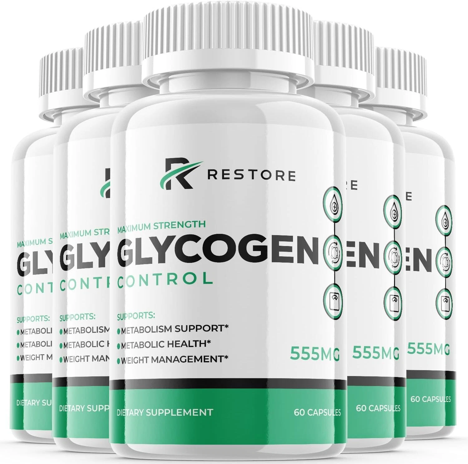 Restore Glycogen Control Pills - Restore Glycogen For Blood Sugar OFFICIAL-5Pack